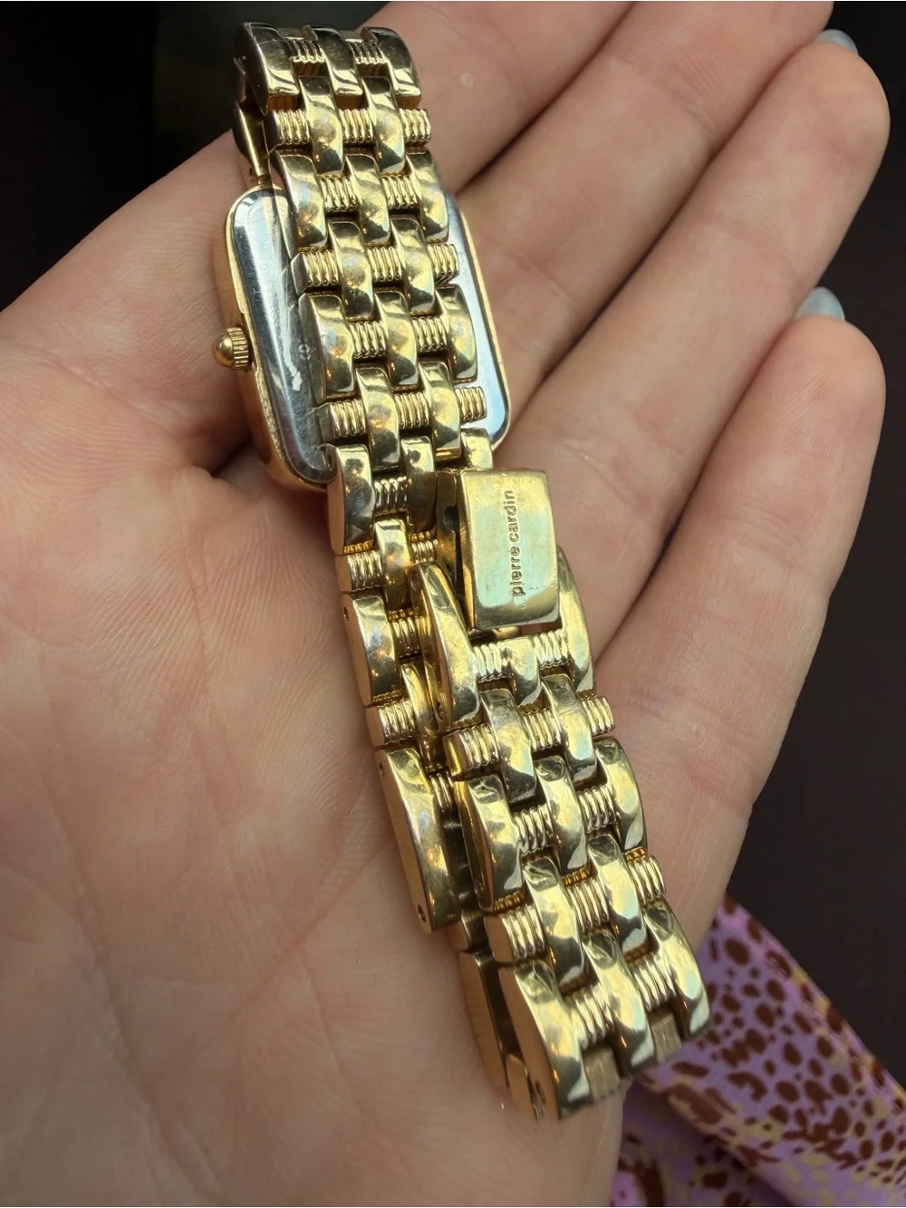 Pierre Cardin Gold-Tone Diamond Accent Ladies Bracelet Watch